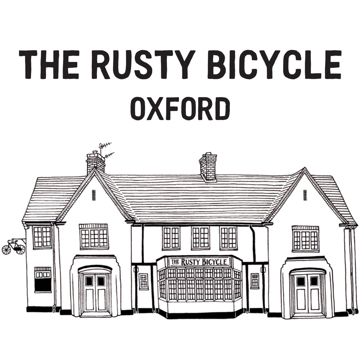 Illustration of The Rusty Bicycle pub, Oxford