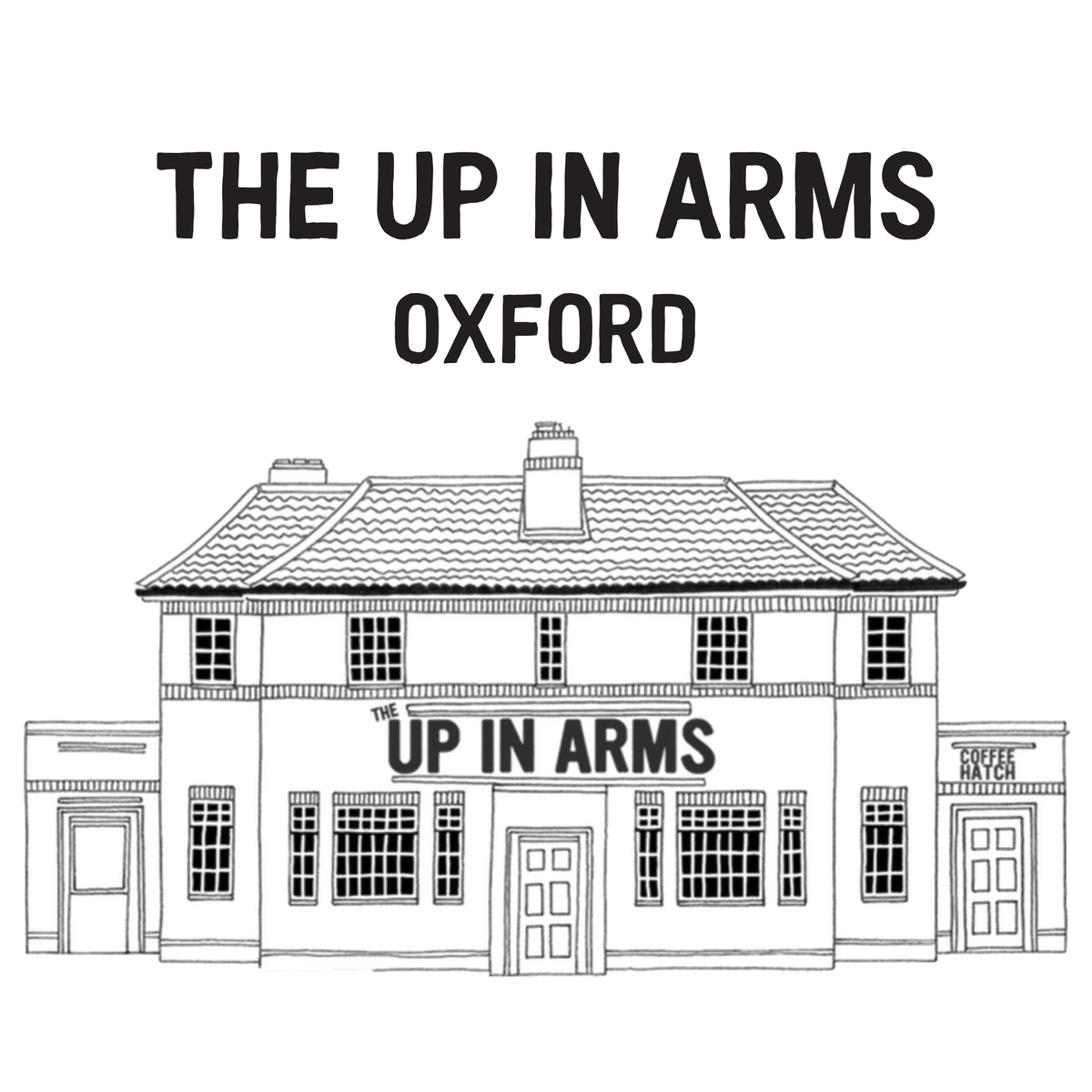 Illustration of The Up In Arms pub, Oxford