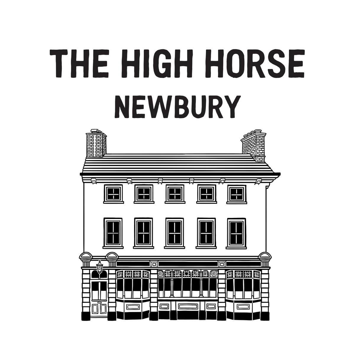 Illustration of The High Horse pub, Newbury