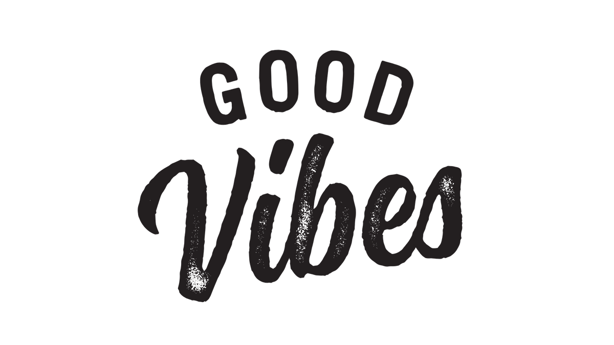 "Good Vibes" hand-lettered text graphic